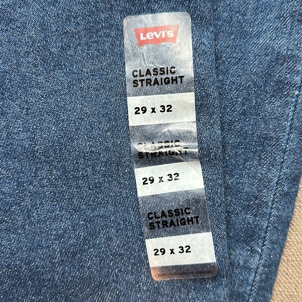NWT Levi's® Classic Straight Leg Mid Rise Stretch Denim Jeans - Size 29x32 - Picture 6 of 7
